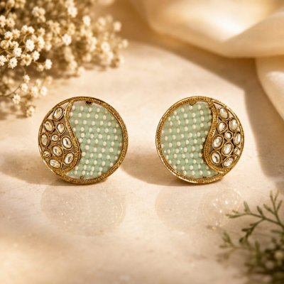 Circular Gold-toned Studs