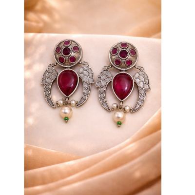 Ruby tones earring