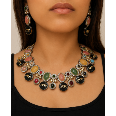 Pastel & Panther Statement necklace