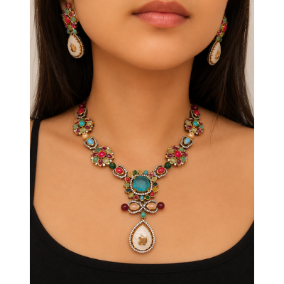 Gulbahar Floral Gemstone Set